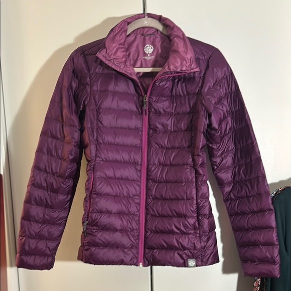 Deep Purple Puffer Jacket with Quilted Design - Picture 1 of 11